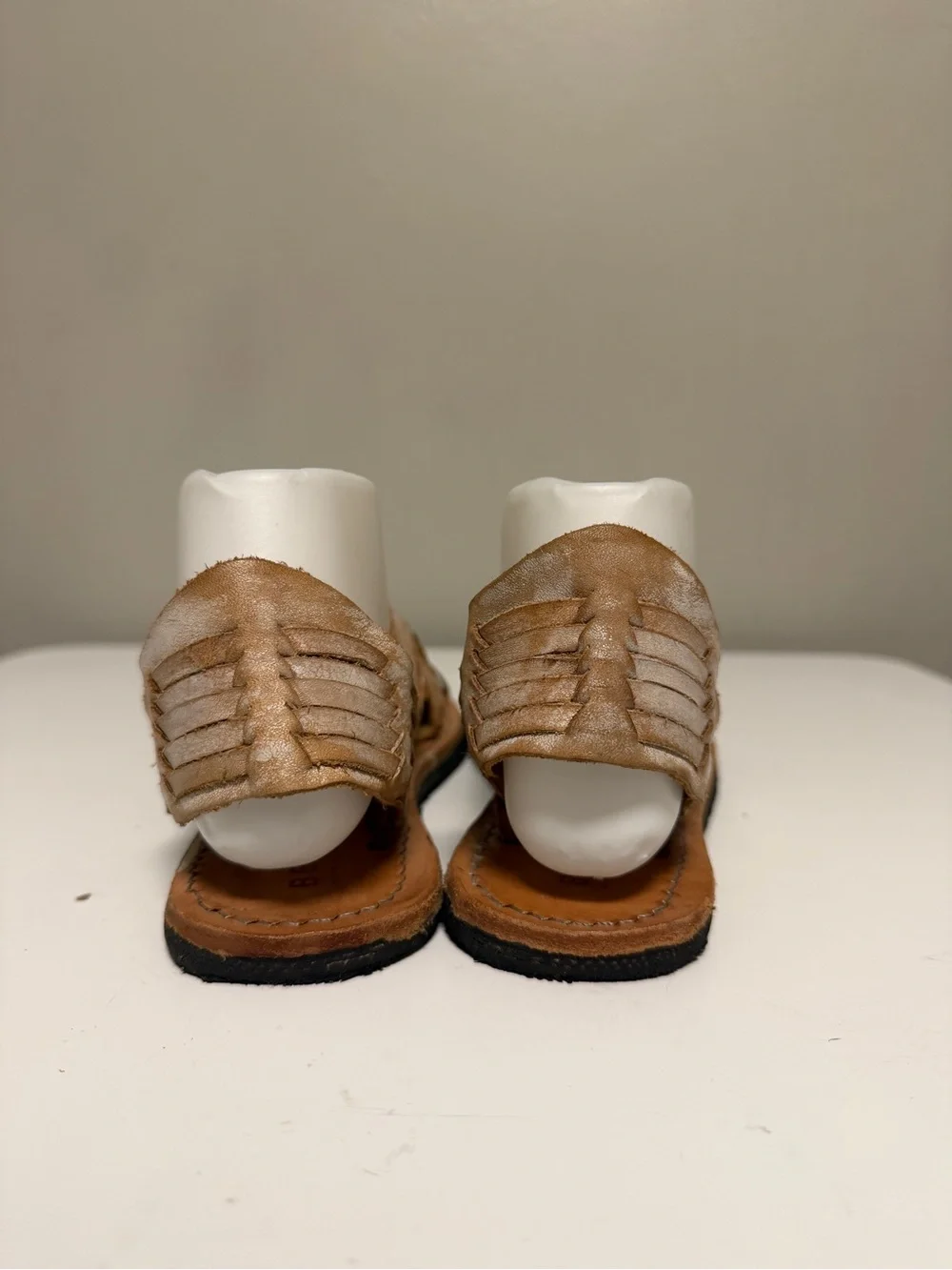 Bed|Stu Bed Stu Lauren Sandals Tan Leather Slip-On Square Toe Women’s US 8